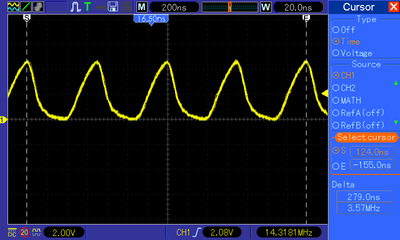 Pin 14 output with NTSC crystal